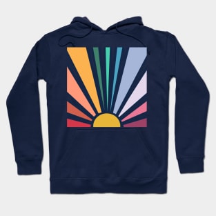 Boho vintage rainbow sunshine Hoodie